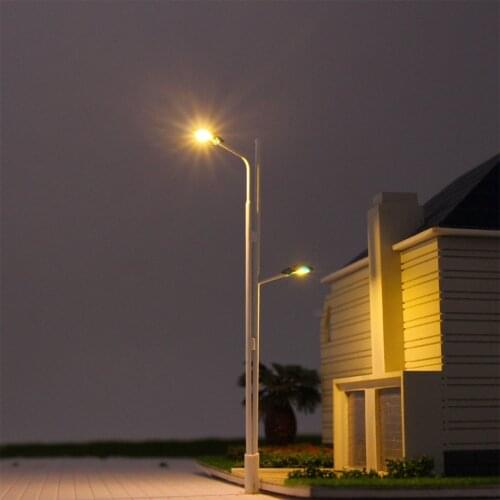 10pcs Model Railway Led HO Scale 11cm Lamppost Lamps Teo-light Street Lights New LYM04 Outdoor light lamp leds