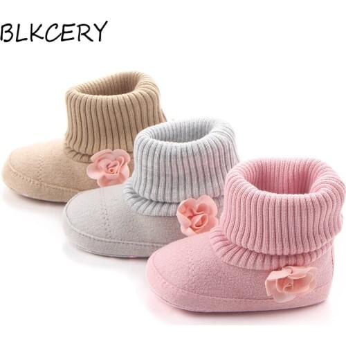Fashion Brand Newborn Baby Boots for Girl Princess Shoes Plush Warm Infant Boy Snow Booties Toddler Unisex Footwear for Walking