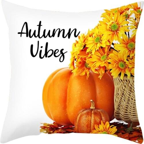 Autumn Fashion Flower Print Harvests Series Pillowcase Home Fashion Maple Leaf Pillow Cushion Pillowcase Home Decoration