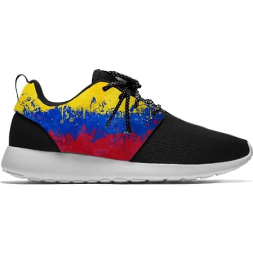 Colombia Colombian Flag Patriotic Fashion Classic Sport Running Shoes Casual Breathable Lightweight 3D Print Men Women Sneakers