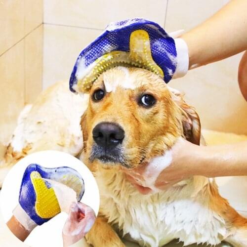 Pet Grooming Glove For Cats Soft Rubber Pet Hair Remover Dog Horse Cat Shedding Bathing Massage Brush Clean Comb For Animals