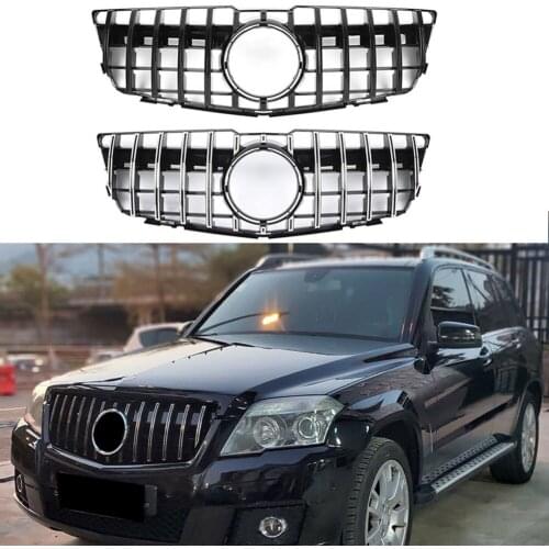 Front Racing Billet Bumper Grille Upper Facelift Grill For Mercedes-Benz X204 GLK Class 2008-2012 GTR