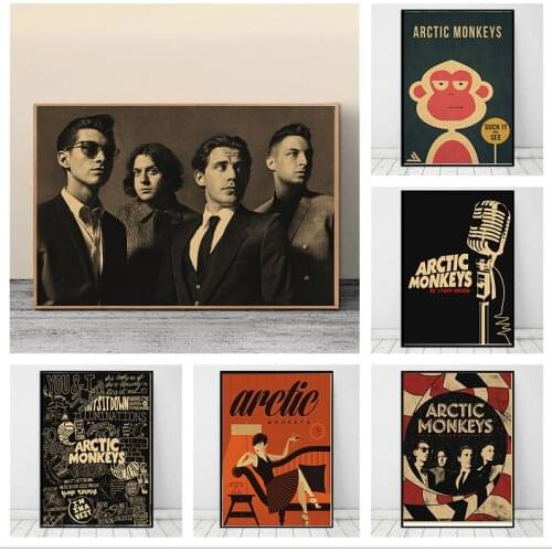 Retro Poster Rock Band Arctic Monkeys Art Picture Bar Cafe Quality Canvas Painting Wall Art Picture Living Room Home Decoration