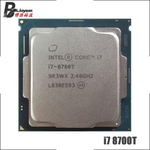 Intel Core i7-8700T i7 8700T 2.4 GHz Six-Core Twelve-Thread CPU Processor 12M 35W LGA 1151