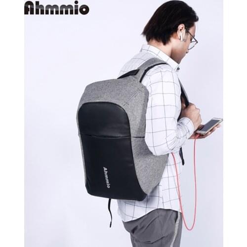 Promotion 15inch waterproof USB charging Men Laptop Backpacks For Teenager Fashion Male Leisure Travel backpack anti thief