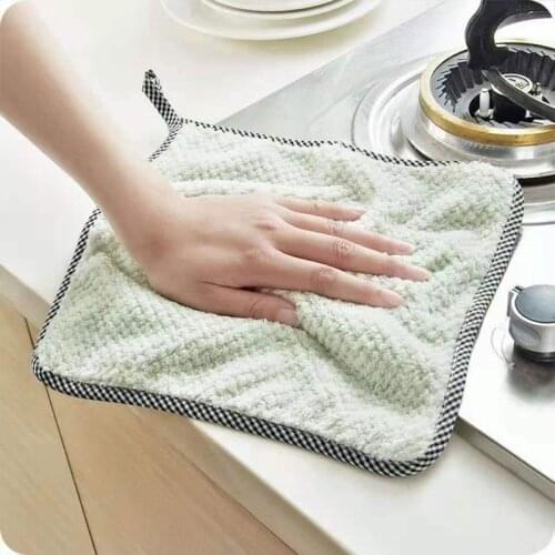 Daily Dish Cleaning Cloth Dishcloth Dishcloth Oil Non-stick Thickened Absorbent Scrub Pad
