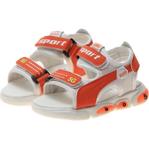 Sandals For 2020 Summer Boys Magic Sticker Soft Sole Breathable Children Sports Sandals Toddler Baby Non-slip Flat Beach Shoes