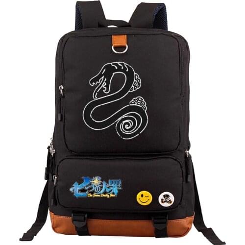 Anime The Seven Deadly Sins Nanatsu No Taizai Students Schoolbag Travel Rucksack cosplay Print Shoulder Bag Backpacks