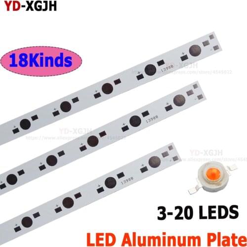 10pcs 1 3 5W LED 78MM 150MM 300MM 390MM 400MM 500MM 595MM Aluminum Base Plate PCB Board Substrate DIY For High Power Light Beads