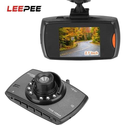 LEEPEE 6pcs IR LED Night Vision Driving Recorder Video Car DVR 2.7 Inch HD 2600W Camera 16G/32G TF Memory Card Car Electronics