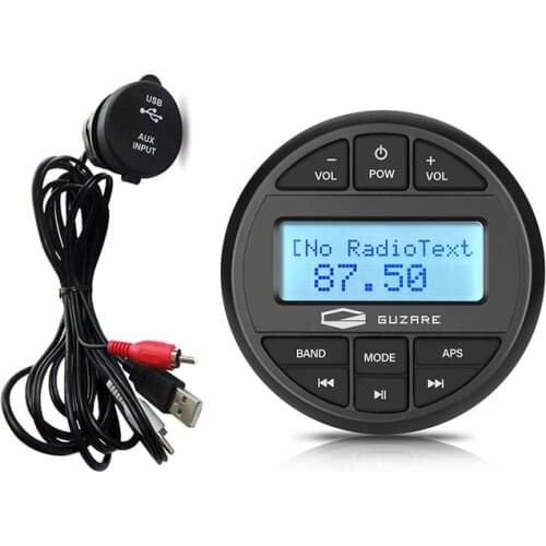 Waterproof Marine Radio Bluetooth Stereo Boat Audio Receiver AM FM Car MP3 Player For RV ATV Pool Yacht+Marine USB Audio Cable