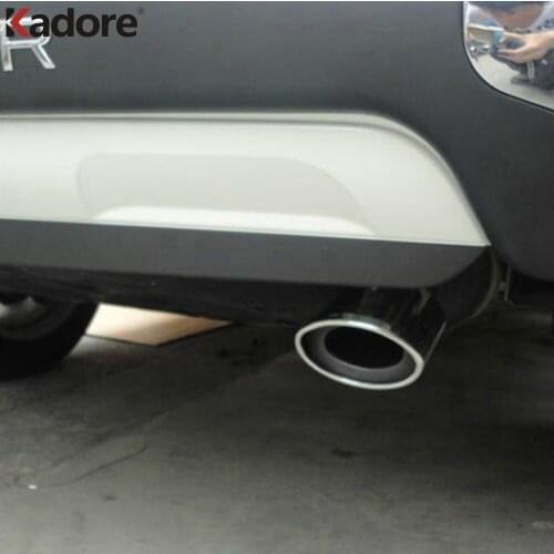 For Toyota Highlander 2007-2010 2011 2012 Stainless Steel Rear Exhaust Muffler Tail Tip End Cover Trim Car Silencer Accessories