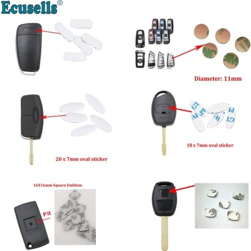 Remote Key Emblem Logo 11mm for-BMW 16*6mm for-Audi 20*7mm for-Ford 16*16mm for-Peugeot for-Citroen for-Audi for-Honda