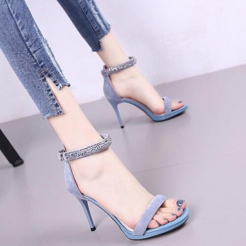 2021 Star style Women Sandals Elegant Pointed toe Slingback Summer Office Lady Shoes Fashion High heels Gladiator sandals Woman