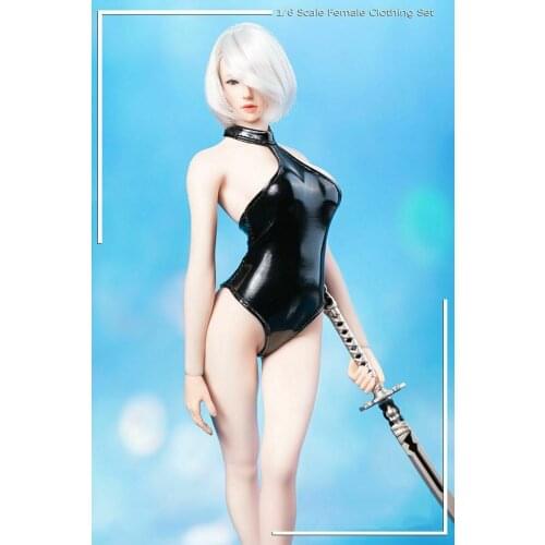 1/6th Black Sexy Swimsuit Model For 12" Female Figure Doll