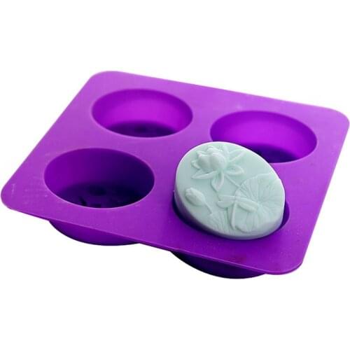 1 Pc DIY 3D Lotus-shaped Handmade Soap Silicone Mold Chocolate Candy Cake Decoration Tools Kitchen Baking Cakes