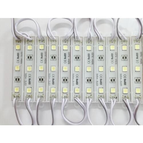 1000pcs/Lot LED 5054 3 LED Module 12V waterproof White / warm white Color led modules lighting