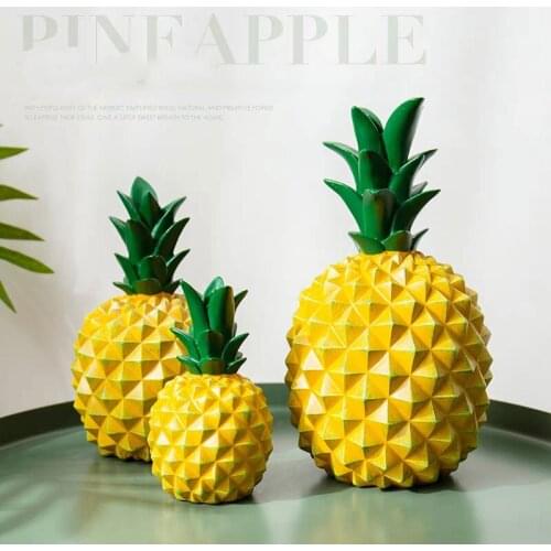13-25cm American Style Modern Pineapple Resin Piggy Bank Creative Money Box Toys Home Decoration New Year Gift For Kids