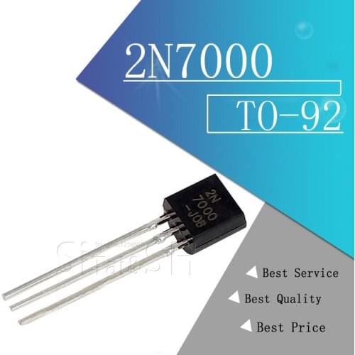 20pcs/lot 2N7000 TO92 Small Signal MOSFET 200 mAmps, 60 Volts N-Channel TO-92 Original and new