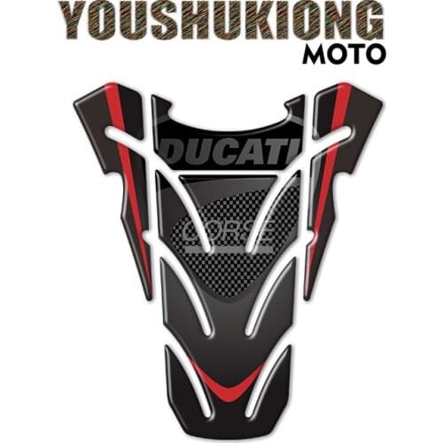 3D Motorcycle For DUCATI Tank Pad Sticker Universal Case Fish Bone Reflective Decorative Protector Tank Cap Cover