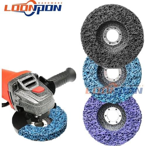 6pcs 100mm/115mm/125mm Poly Strip Disc Abrasive Wheel Paint Rust Remover Clean Sanding Wheels for Angle Grinder 46Grit