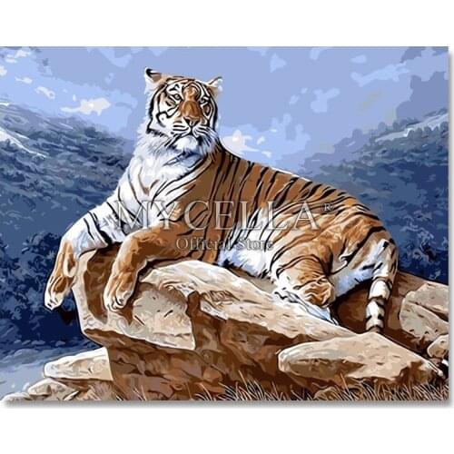 5D DIY Diamond Painting Animal Tiger Diamond Embroidery Cross Stitch Needlework Diamond Mosaic Home Decoration Christmas Gift