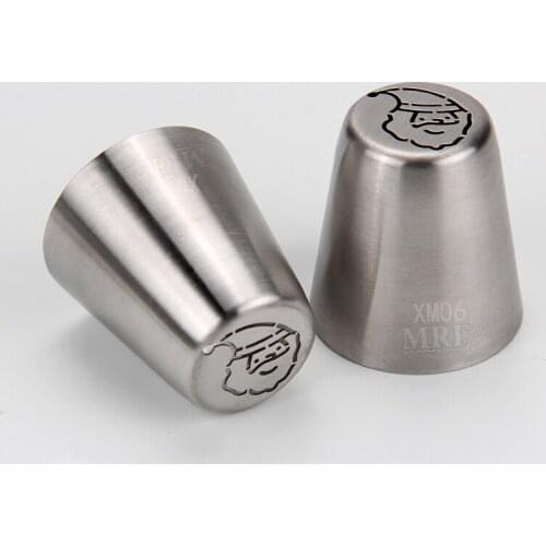 Free Shipping Stainless Steel 18/8 Standard Pastry Icing Tip Cake Decorating X-Mas Grandpas Head Shape Piping Nozzle #XM06