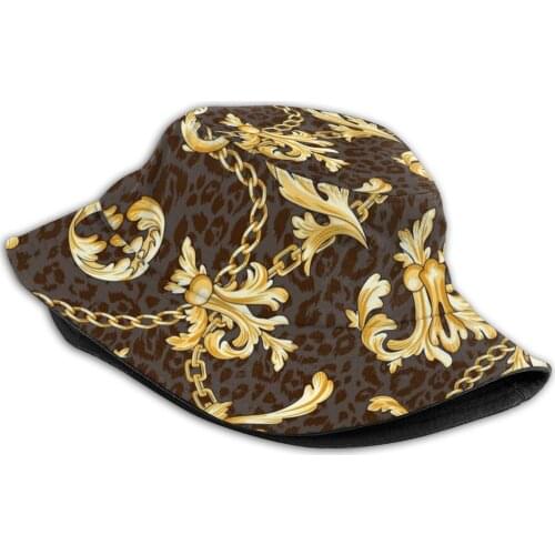 NOISYDESIGNS Summer Foldable Fishermans Baroque Floral Pattern Bucket Hat Outdoor Sun Cap Hats Bonnet Panama Hip Hop Flat Top