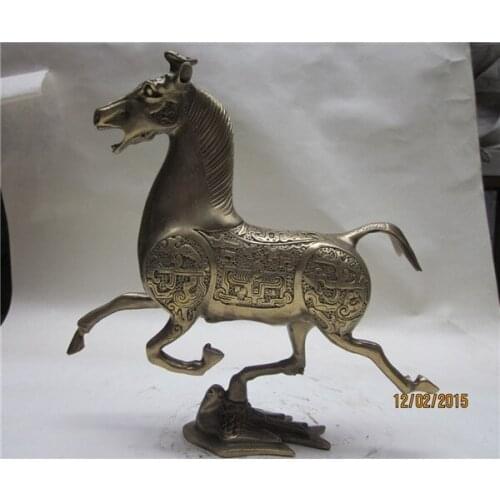 Bronze light copper horse riding Chebi decoration ornaments transportation Wang Yan Pegasus riding the cause of traderoom Art
