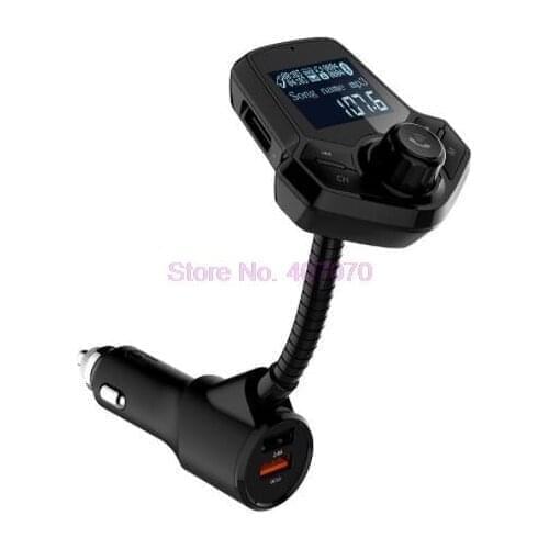 By DHL or Fedex 20pcs Dual USB QC3.0 fast charge Bluetooth car handsfree kit auto fm transmitter TF card stereo MP3 player