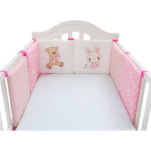 6 Pcs/Set Cot Bumper 30cm*30cm Baby Bed Braid Head Protector In The Baby Bed Newborn Bumper In the Crib Protective Soft Barrier