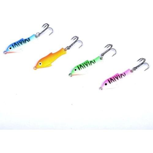 DYGYGYFZ 4pcs/set Laser Metal Sequins 7g/3.5cm Lure Lead Fish Fishing Lure Metal Lures Fishing Jig Supplies for Pike Fishing