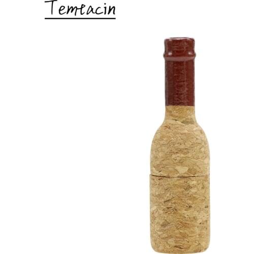 Wooden Red Wine Bottle Usb Flash Drive 8GB 16GB 32GB 64GB 128GB 256GB Mini Usb Pendrive Cle Usb Memory Stick External Storage