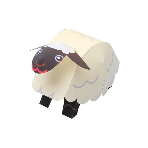 Swing sheep paper craft 3D paper model toy parent-child DIY kindergarten activity handmade origami