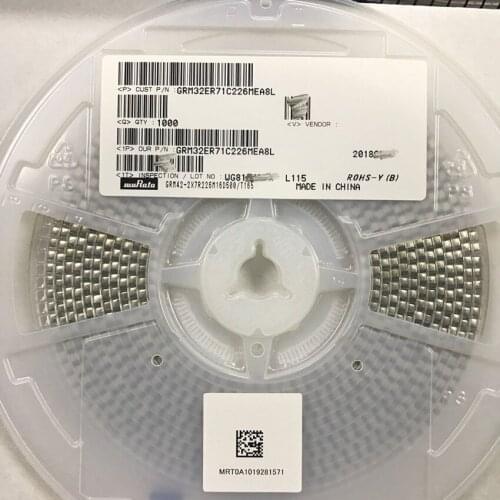 GRM32EB30J107ME16L SMD MLCC 1210 100uF(107) ±20% 6.3V Ceramic Capacitor GRM32ER71C226MEA8L SMD MLCC 1210 22uF(226) ±20% 16V