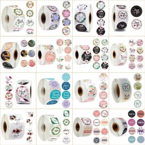 500pcs Round Thank You Stickers Scrapbooking DIY Seal Labels Wedding Party Package Stationery Invitations Sticker