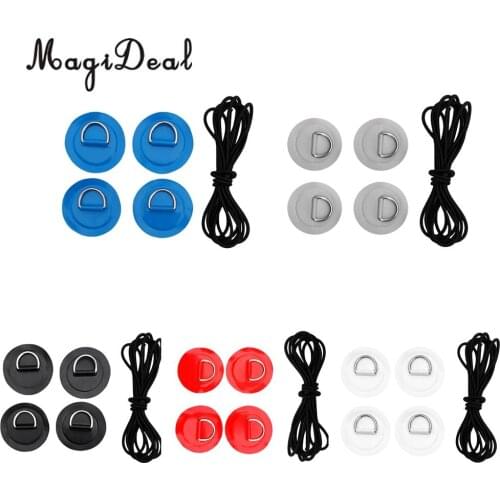 MagiDeal D Ring Pad Patch Boat Deck Bungee Rope Kit for Stand Up Paddle Board 4 Colors Choose