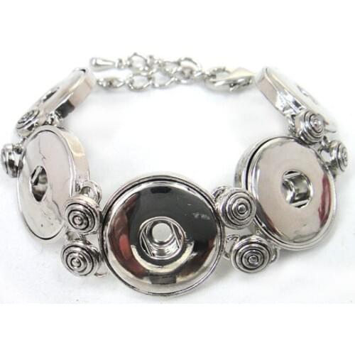 MOODPC Free shipping five pieces metal button Bracelet DIY Fashion Jewelry