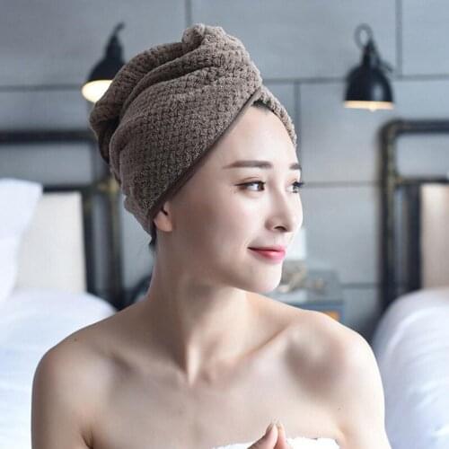 New Towel Cap Good Hygroscopicity And Breathability Microfiber Hair Turban Quickly Dry Hair Hat Wrapped Towel Cap Towel 3 Colors