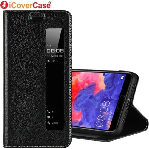 New Genuine Leather Cases For Huawei P20 Pro Case Magnetic Flip Cover Original 1:1 Smart View Coque Phone Accesosries For P20pro