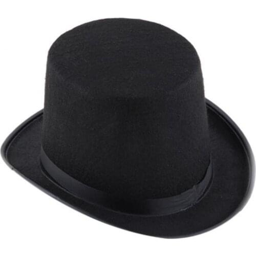 NEW Tall Black Top Hat Steampunk Magician Costume Props