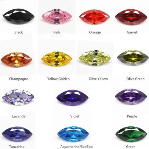 Wholesale Zirconia Marquise Beads 1.5x3~10x20mm CZ Colors Gemstone for Necklace Pendants Rings Bracelet DIY Jewelry Accessories