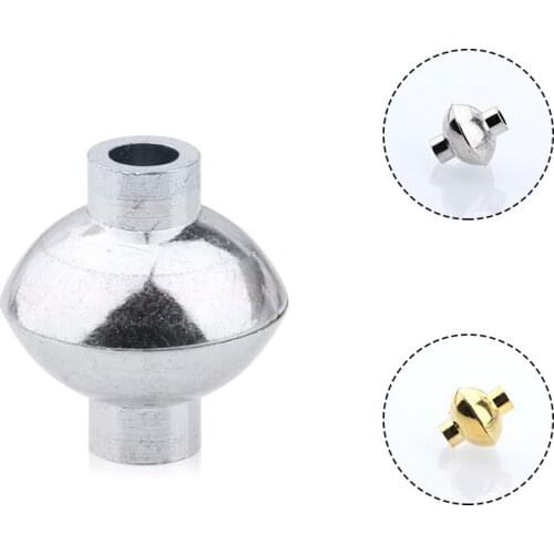 10pcs Oval Strong Magnet CLASP BRACELET NECKLACE DIY Accessories Button Electroplated Copper Rope Button Jewelry Findings Metal