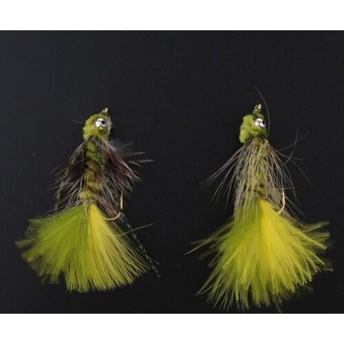 2X Hand-tied Fly Fishing Lures Fly Hooks For Bass Salmon Fishing Trout Flies