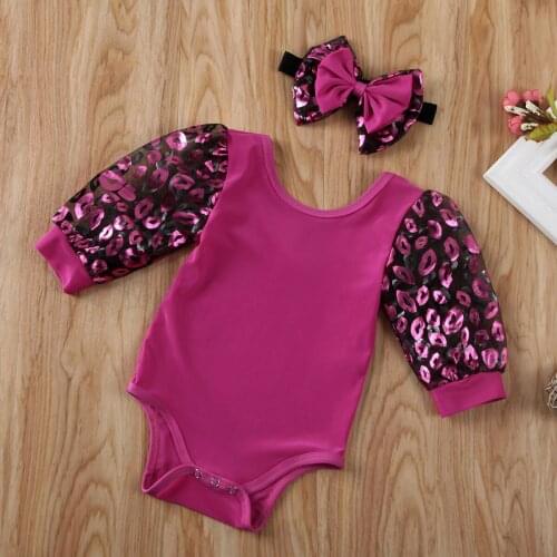 Pudcoco Newborn Baby Girl Clothes Lips Print Puff Tulle Long Sleeve Romper Jumpsuit Headband 2Pcs Outfits Clothes