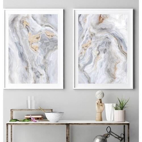Marble Agate Modern Wall Art Canvas Painting Abstract Posters and Prints Grey Wall Pictures Bedroom Living Room Home Wall Decor
