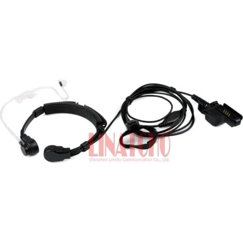 Heavy Duty Throat Mic radio walkie talkie XTS2500 HT1000 MTS2000 MT6000 headset earphone