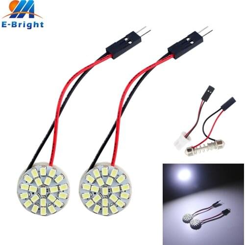 100pcs T10 1206 22 SMD LED Light Panel Car Auto Interior Reading Door Lamp Map Dome Trunk Light White 2Adapters DC12V