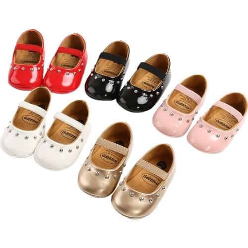 0-18M Toddler Baby Girl Soft PU Princess Shoes Fashion Shiny Bandage Infant Prewalker New Born Baby Shoes