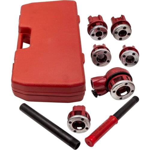 Ratcheting Pipe Thread Threader Die Handle Tool Kit Assembly 1/2'' 3/4'' Manual